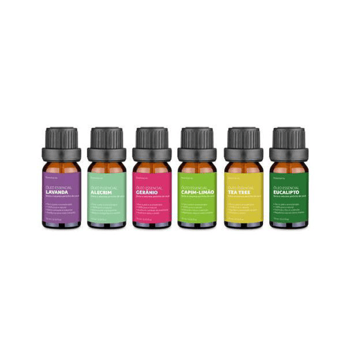 Imagem do produto Kit Com 6 Óleos Essenciais Lavanda, Alecrim, Gernio, Capimlimão, Tea Tree E Eucalipto Hc165 Multilaser
