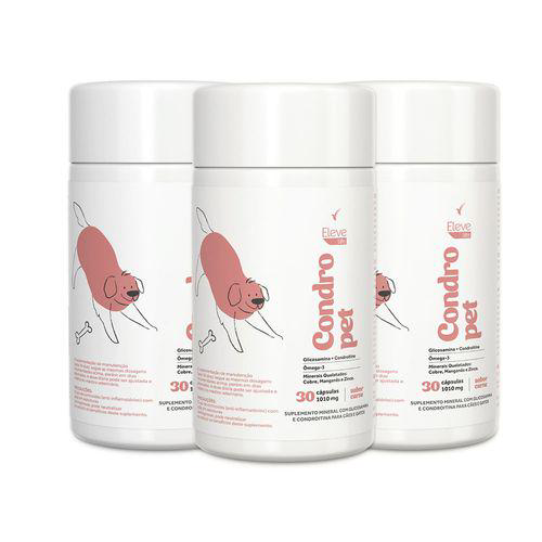 Kit Condro Pet Articulações Fortes Para Seu Pet 3 Unid. + Ebook