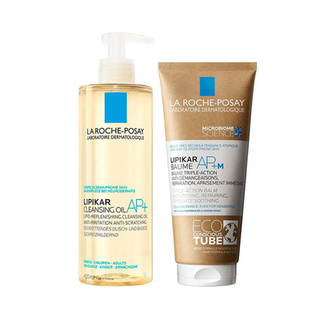 Imagem do produto Kit Corporal La Rocheposay Lipikar Óleo De Limpeza Cleasing Oil Ap+ 400 Ml E Creme Hidratante Corporal Ap+M Eco Tube 200Ml