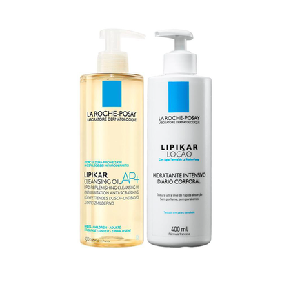 Imagem do produto Kit Corporal La Rocheposay Lipikar Óleo De Limpeza E Loção Hidratante Corporal 400Ml