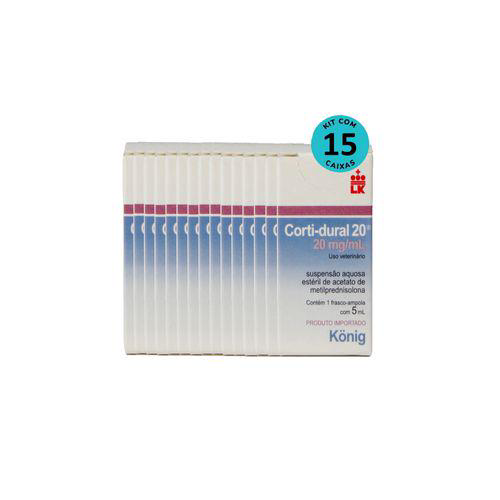 Imagem do produto Kit Cortidural Injetável König 20Mg 5Ml C/ 15 Unidades