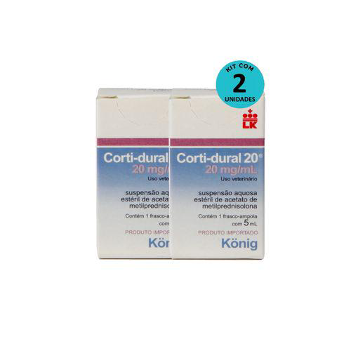 Imagem do produto Kit Cortidural Injetável König 20Mg 5Ml C/ 2 Unidades