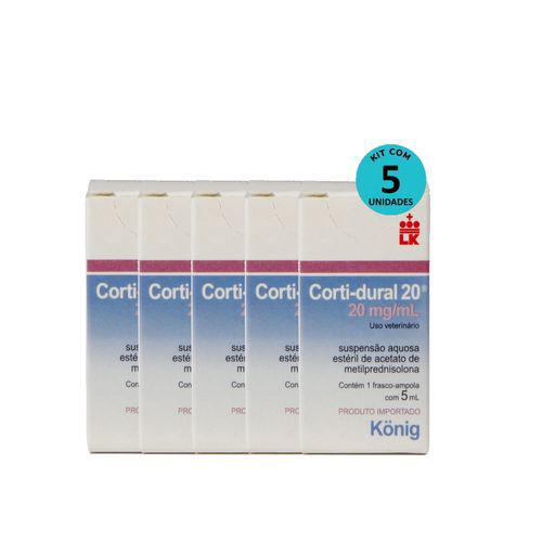 Imagem do produto Kit Cortidural Injetável König 20Mg 5Ml C/ 5 Unidades