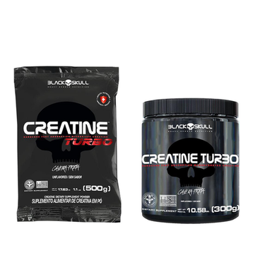 Imagem do produto Kit Creatine Turbo Pote + Refil Caveira Preta
