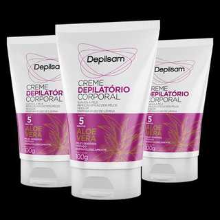 Imagem do produto Kit Creme Depilatório Corporal Depilsam Aloe Vera 100G Com 3 Unidades