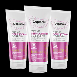 Imagem do produto Kit Creme Depilatório Corporal Depilsam Karité 200G Com 3 Unidades