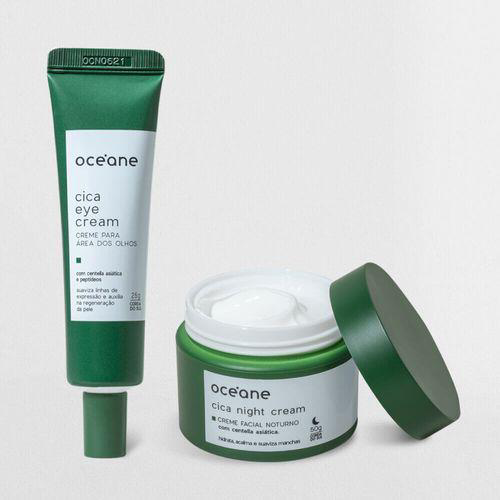 Imagem do produto Kit Creme Hidratante Facial Noturno + Creme Para Área Dos Olhos Cica 2 Produtos