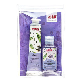 Imagem do produto Kit Creme Para Mãos Kiss New York Açaí 30G + Alcool Gel Açaí 26G