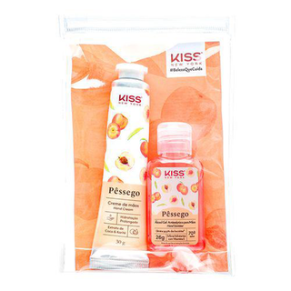 Imagem do produto Kit Creme Para Mãos Kiss New York Pêssego 30G + Alcool Gel Pêssego 26G