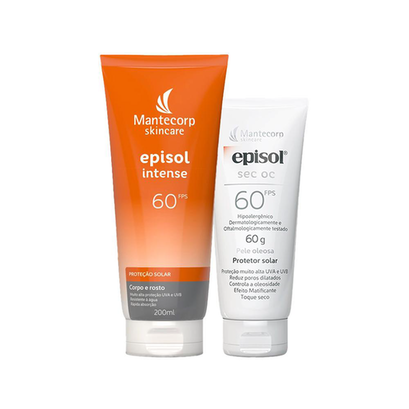 Imagem do produto Kit Cuidado Da Pele Mantecorp Protetor Solar Corporal Fps 60 E Protetor Solar Facial Fps 60