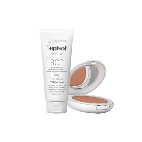 Imagem do produto Kit Cuidado Da Pele Mantecorp Protetor Solar Facial Fps 30 60 E Protetor Solar Em Pó Facial Fps 50 Morena+