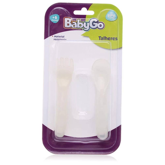 Imagem do produto Kit De Talheres Plásticos Baby Go Com 2 Peças Neutro Panvel Farmácias