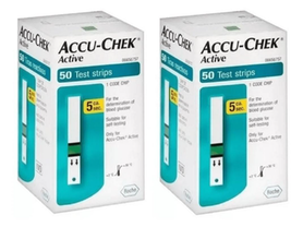 Imagem do produto Kit De Tiras Controle De Glicemia Accuchek Active 100 Unidades Não Vem O Chip Accu Check