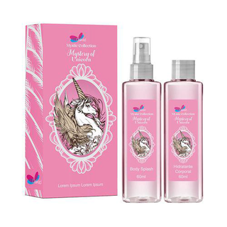 Kit Deo Colônia + Hidratante Mystery Of Unicorn Delikad 2 X 60Ml