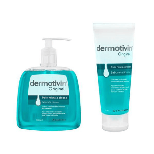 Imagem do produto Kit Sabonete Líquido Dermotivin Original Pele Mista E Oleosa 300Ml + 70Ml