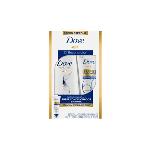 Imagem do produto Kit Dove Shampoo Recontrucao Completa 200Ml + Super Condicionador 1 Minuto Fator De Nutricao 60 170