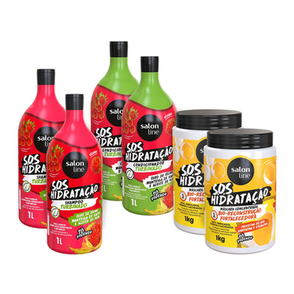 Imagem do produto Kit Duplinha Sos Hidratação Turbinado Com Máscara Bioreconstrução Salon Line