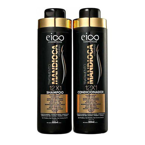 Kit Eico Mandioca Shampoo + Condicionador 800Ml