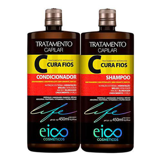 Kit Eico Tratamento Capilar Cura Fios Shampoo 450Ml + Condicionador 450Ml