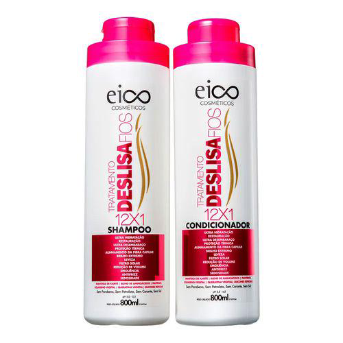Kit Eico Tratamento Deslisa Fios Shampoo Com 450Ml + Condicionador 1 Unidade