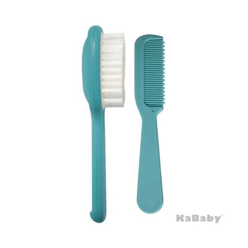 kit escova e pente azul kababy