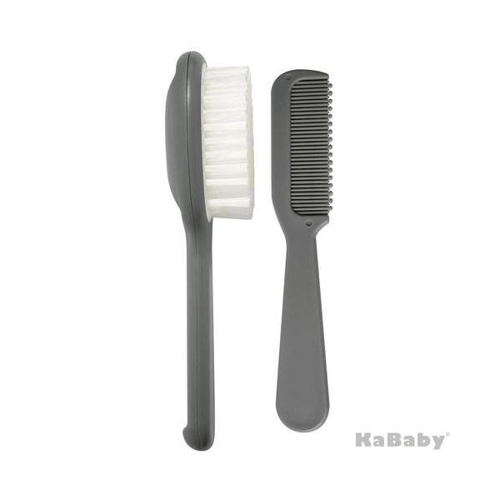 kit escova e pente cinza kababy