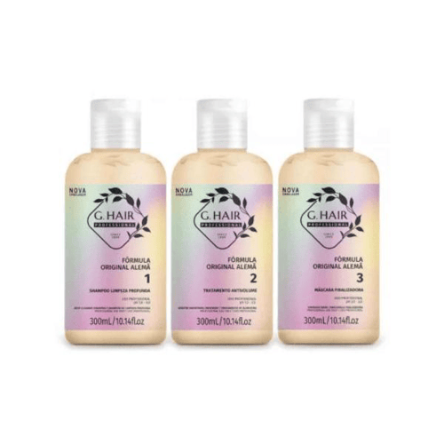 Imagem do produto Kit Escova Progressiva Alemã Ghair 3X300ml