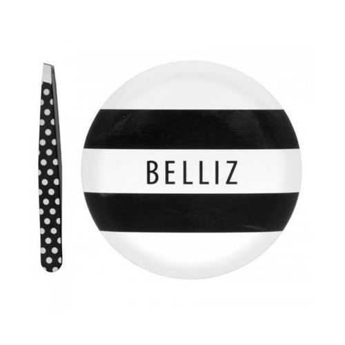Kit Espelho E Pinça Belliz Black E White 1 Unidade