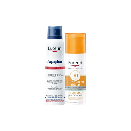 Imagem do produto Kit Eucerin Oil Control Protetor Solar Claro Fps70 E Spray Corporal