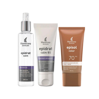Imagem do produto Kit Facial Mantecorp Protetor Solar Tom 3 Médio Fps 70 E Água Micelar E Hidratante