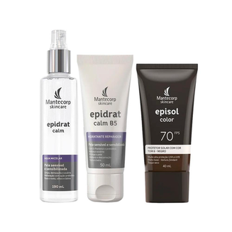 Imagem do produto Kit Facial Mantecorp Protetor Solar Tom 6 Negro Fps 70 E Água Micelar E Hidratante