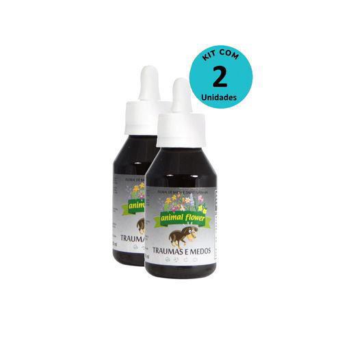Kit Floral Traumas E Medos 100Ml Gotas Animal Flower Com 2 Unidades