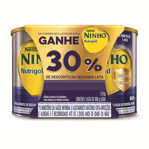 Imagem do produto Kit Fórmula Infantil Ninho Nutrigold Com 2 Unidades De 800G Cada Nestlé 2 Unidades