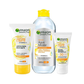 Imagem do produto Kit Garnier Água Micelar 400Ml + Creme Hidratante Facial 120G + Protetor Hidratante Fps30 40G Vit C Panvel Farmácias