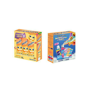 Kit Gel Dental Malvatrikids Finfantil Anticárie Tuttifrutti Com 3 Unidades 1 Unidade