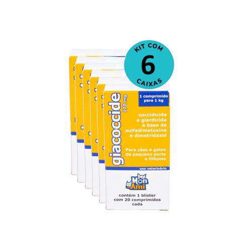 Kit Giacoccide Mon Ami 170Mg C/ 20 Comprimidos C/ 6 Unidades