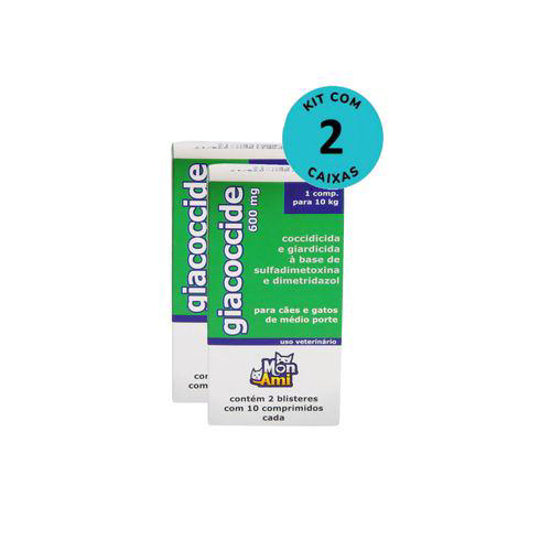 Kit Giacoccide Mon Ami 600Mg C/ 20 Comprimidos C/ 2 Unidades