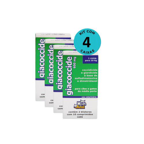 Kit Giacoccide Mon Ami 600Mg C/ 20 Comprimidos C/ 4 Unidades