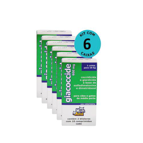 Kit Giacoccide Mon Ami 600Mg C/ 20 Comprimidos C/ 6 Unidades
