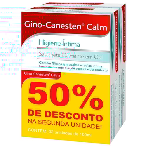 Imagem do produto Gino Canesten Calm - Sabonete Íntimo 100Ml Com 50% De Desconto Na 2 Unidade