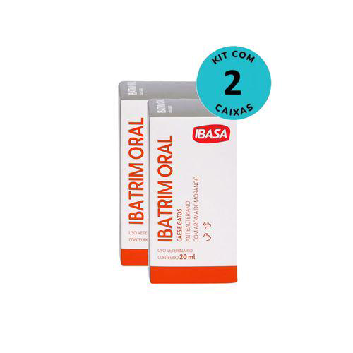 Kit Ibatrim Oral Cães E Gatos Ibasa 20Ml 2 Unidades