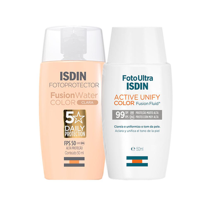 Imagem do produto Kit Isdin Protetor Facial Isdin 99 50 E Protetor Solar Facial Com Cor Fps 50 Clara