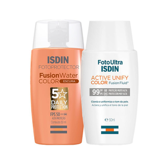 Imagem do produto Kit Isdin Protetor Facial Isdin Fps 99 E Protetor Solar Facial Com Cor Fps 50 Escura