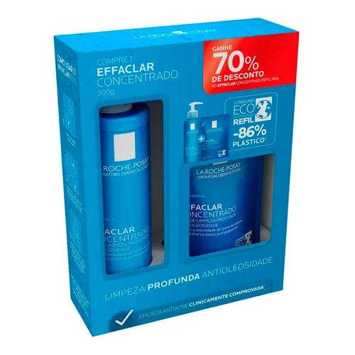 Imagem do produto Kit Gel De Limpeza La Roche-Posay Effaclar Concentrado 300G + Refil 240Ml