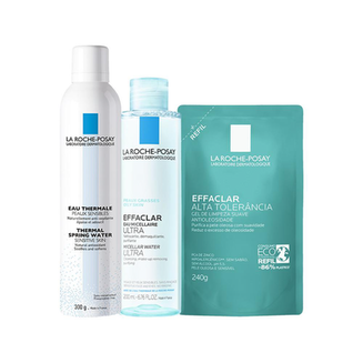 Imagem do produto Kit La Roche-Posay Facial De Limpeza E Calmante Água Termal E Água Micelar E Gel Facial De Limpeza