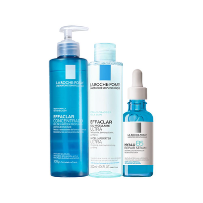 Imagem do produto Kit La Rocheposay Hyalu B5 Repair Sérum E Gel De Limpeza E Água Micelar