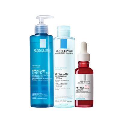 Imagem do produto Kit La Roche-Posay Retinol B3 Sérum E Gel De Limpeza E Água Micelar