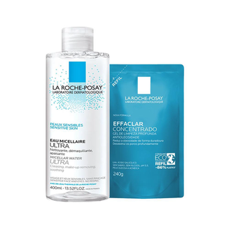 Kit La Roche-Posay Ultra Água Micelar E Gel De Limpeza Refil