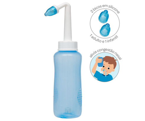 Imagem do produto Kit Lavador Nasal Com Garrafa 300 Ml E 2 Bicos Buba