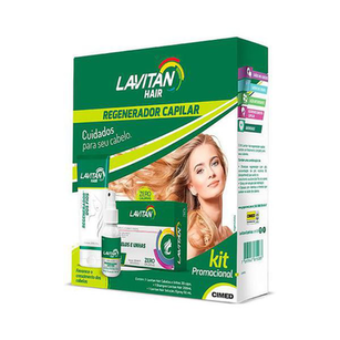 Kit Lavitan Hair Com Lavitan Cabelos E Unhas 30 Cápsulas + Shampoo Lavitan Hair 200Ml + Solução Lavitan Hair 50Ml